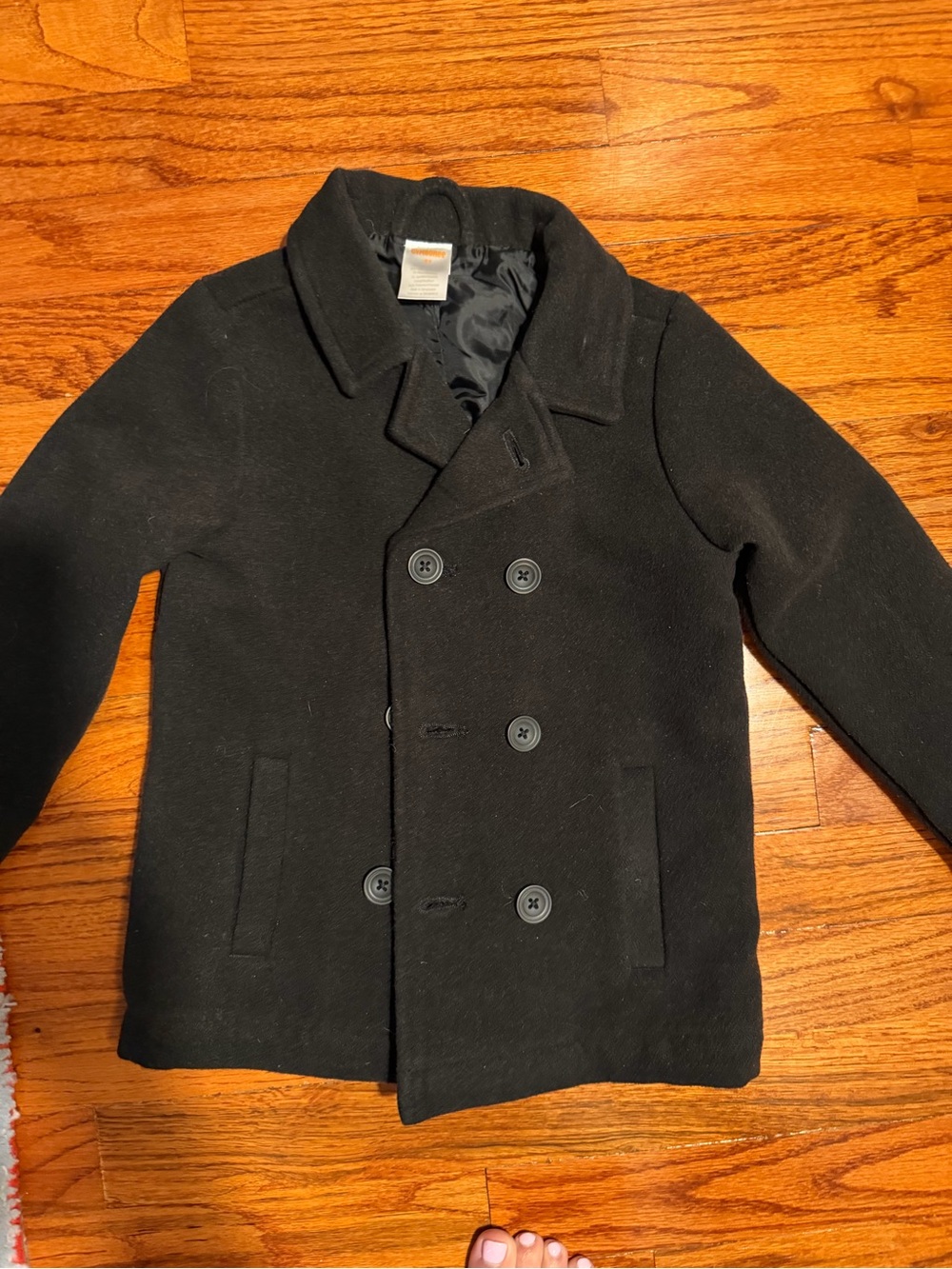 Gymboree Black Double-Breasted Peacoat 3T